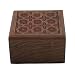 Square Wooden Jewelry Box Handcarved Design