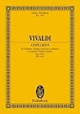 Piccolo Concerto Op. 44/11 C Maj: op. 44/11. RV 443 / PV 79. Flautino (Blockflöte), Streicher und Basso continuo. Studienpartitur