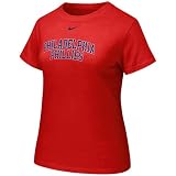 Nike Philadelphia Phillies Ladies Red Arch Lettering Crew T-shirt