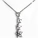 Sterling Silver CZ Necklace - Stars - Chain: 17"/ Height: 38mm