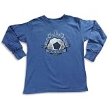 Mis Tee V-Us - Boys Long Sleeve Soccer Shirt, Heathered Blue