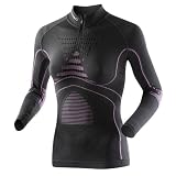 X-Bionic ENERGY ACCUMULATOR EVO SHIRT Long Sleeves UP ZIP WOMEN, charcoal/fuchsiavon "X-Bionic"