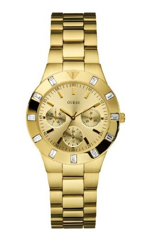 Guess W13576L1 - Reloj analógico de cuarzo para mujer con correa de acero inoxidable, color dorado