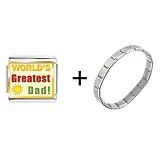 World's Greatest Dad Italian Charm Bracelet