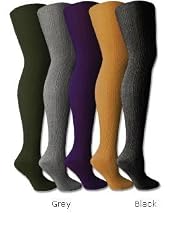 Women's Ribbed Sweater Premium Tights - Colors Available
