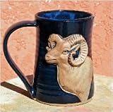 Big Horn Sheep Wildlife Mug 19 oz. Blue