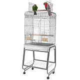 A And E Cage Co. Split Level Play Top Bird Cage - Black (644472875034)