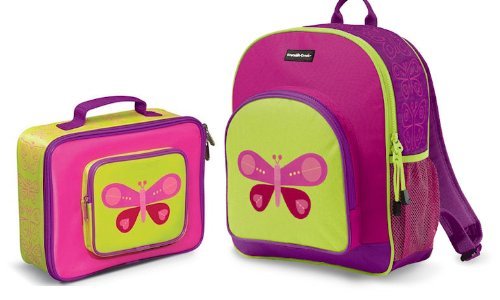 Crocodile Creek Backpack And Lunch Box Set - Butterfly Picture