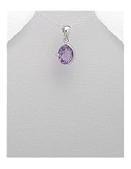 Gem Stones Pendant Necklace In 92.5 Sterling Silver