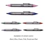 Itoya DH-30 Doubleheader Permanent Ink Marker Pen, Bullet-tip & Finepoint, Red Ink Both Ends.