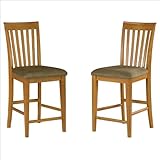 Atlantic Furniture Mission Pub Chair in Caramel Latte (Set of 2)