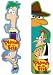 Phineas & Ferb - Set of 2 - Collectible Shaped Bookmarks