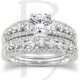 1.15CT Diamond Engagement Wedding Bridal Ring Set