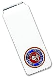 14k White Gold Engraveable U.S. Marine Corps Logo Money Clip