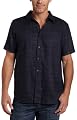 Calvin Klein Men's Printed Linen Short-Sleeve Woven Shirt