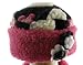Corky and Company Black and White Polka Daisy Roll Brim Hat