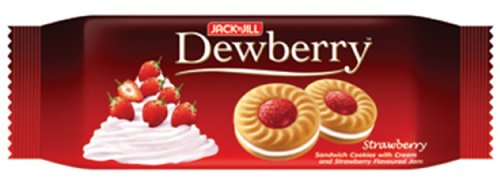 Dewberry Thai Cookies Filled with Cream and Strawberry Jam 40g.x2pcs 