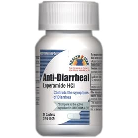 Health Star Anti-Diarrheal Loperamide HCI 24 Caplets 2 mg each, Compares to Imodium