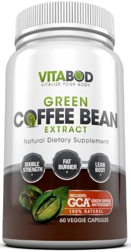 Green Coffee Bean Extract Pure and Natural 800 mg with GCA, Weight Loss Supplement 60 Veggie Capsules Double Strength Super Premium Fat Burner That Works For Both Men And Women Non-Stimulant. As seen on Dr Oz