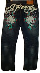 Men's Ed Hardy Jeans Size 36x32 Hoffman Sig Skull Msn Denim