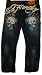 Men's Ed Hardy Jeans Size 36x32 Hoffman Sig Skull Msn Denim