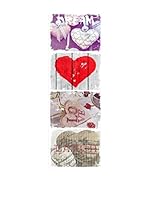 CM Creation Cuadro Vidrio Corazones 30X90