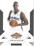 2009 /10 Panini Threads Basketball Card # 75 Emeka Okafor New Orleans Hornets Mint Condition - Shipped In Protective ScrewDown Display Case!