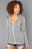 Hurley The Solid Slim Fleece Zip in Heather Gray hood ,Sweatshirts for Women