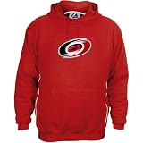 NHL Majestic Carolina Hurricanes Red Felt Tek Patch Hoody Sweatshirt- (XX-Large)