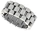 Stainless Steel Rolex Type Link Ring ( Available in sizes 8 to 13 ), 3/8 in. (10 mm) wide, size 9