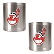 Cleveland Indians 2pc Stainless Steel Can Holder Set- Primary Logo MLB Baseball
