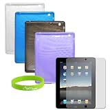 CrazyOnDigital 4 TPU Cases Compatible with Apple iPad 2 2nd Generation 16GB 32GB 64GB 3G Wifi. CrazyOnDigital Retail Packge