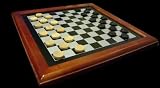 French Wood Checker Set with Glossy Finish