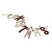 Chic Shabby Christmas Wooden Garland Red White Vintage Country Style Decoration