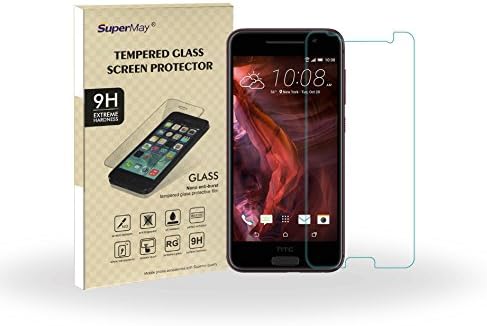 SuperMay® HTC One A9 Tempered Glass Screen Protector 0.26mm Ultra Thin 9H Hardness 2.5D Round Edge with Lifetime Replacement Warranty
