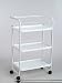 41sZqsOziVL. SL75  White & Natural Finish Kitchen Microwave Cart w/Casters