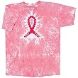 Breast Cancer Ribbon Tie-Dye Pink T-Shirt