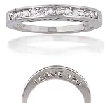 1/8 ct. tw. Diamond I Love You Ring in White Gold