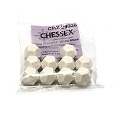 Opaque 16mm Polyhedral White Bag of 10 Blank d12