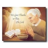 Daily Bread Gratitude Old Woman Praying At Dinner Table Religious Wall Picture Art Print