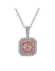 Diamond and Natural Pink Diamond Pendant 1/3ctw