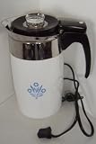 Vintage Blue Cornflower 10 Cup Electric Percolator w/ Cord By Corning Vintage Blue Cornflower 10 Cup Electric Percolator w/ Cord By Corning