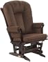Dutailier Ultramotion Cherry Sleigh Multiposition and Recliner Glider Rocker, Brown