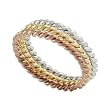 Sterling Silver, Copper & Gold Tri-Color Ring