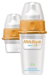MilkBank BPA Free Insulated Feeding Bottles 2.5 oz -2-Pack