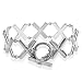 Sterling Silver X Link Bracelet 7.5