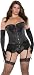 Plus Size Sexy Black Satin Boned Corset Lingerie Plus Size Sexy Black Satin Boned Corset Lingerie