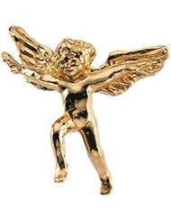 14K Yellow Gold 15.00X17.00 mm Angel Lapel Pin