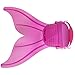 Kids Girls Adjustable Swimming Monofin Flippers Swimmable Mermaid Tail (Pink)