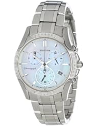 Citizen Womens FB1250-52D Eco-Drive Stainless Steel Diamond Chronograph Watch